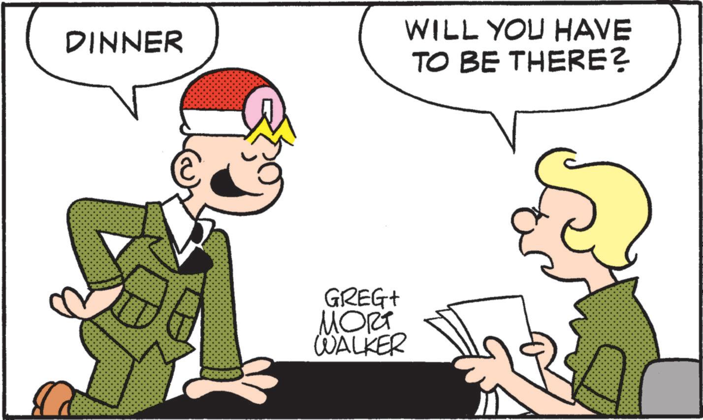 Interaction OCR: DINNER WILL YOU HAVE TO BE THERE? GREG+ MORT WALKER DINNER WILL YOU HAVE TO BE THERE ? GREG + MORT WALKER