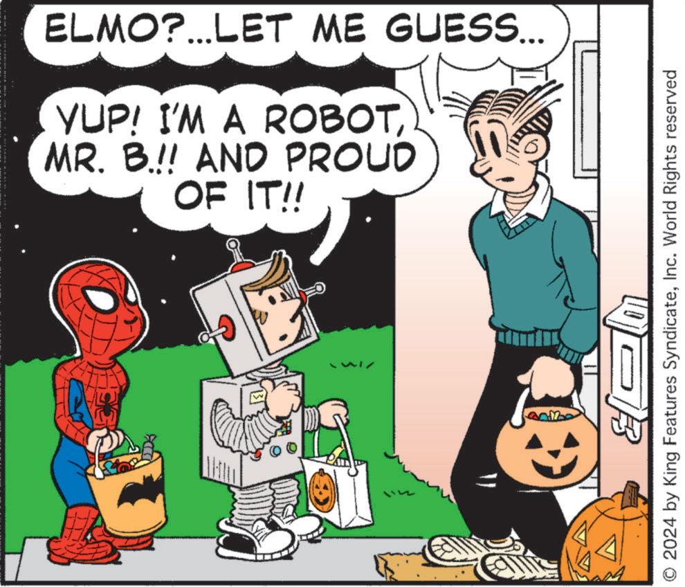 Humour OCR: ELMO?...LET ME GUESS... YUP! I'M A ROBOTMR. B.!! AND PROUD OF IT!! O 2024 by King Features SyndicateInc. World Rights reserved ELMO ? ... LET ME GUESS ... YUP ! I'M A ROBOTMR . B . !! AND PROUD OF IT !! O 2024 by King Features SyndicateInc. World Rights reserved