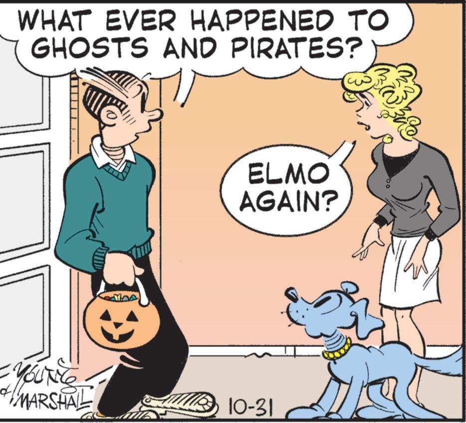 Interaction OCR: WHAT EVER HAPPENED TO GHOSTS AND PIRATES? ELMO AGAIN? 41 -YOUNG MARSHAL 10-31 WHAT EVER HAPPENED TO GHOSTS AND PIRATES ? ELMO AGAIN ? 41 -YOUNG MARSHAL 10-31