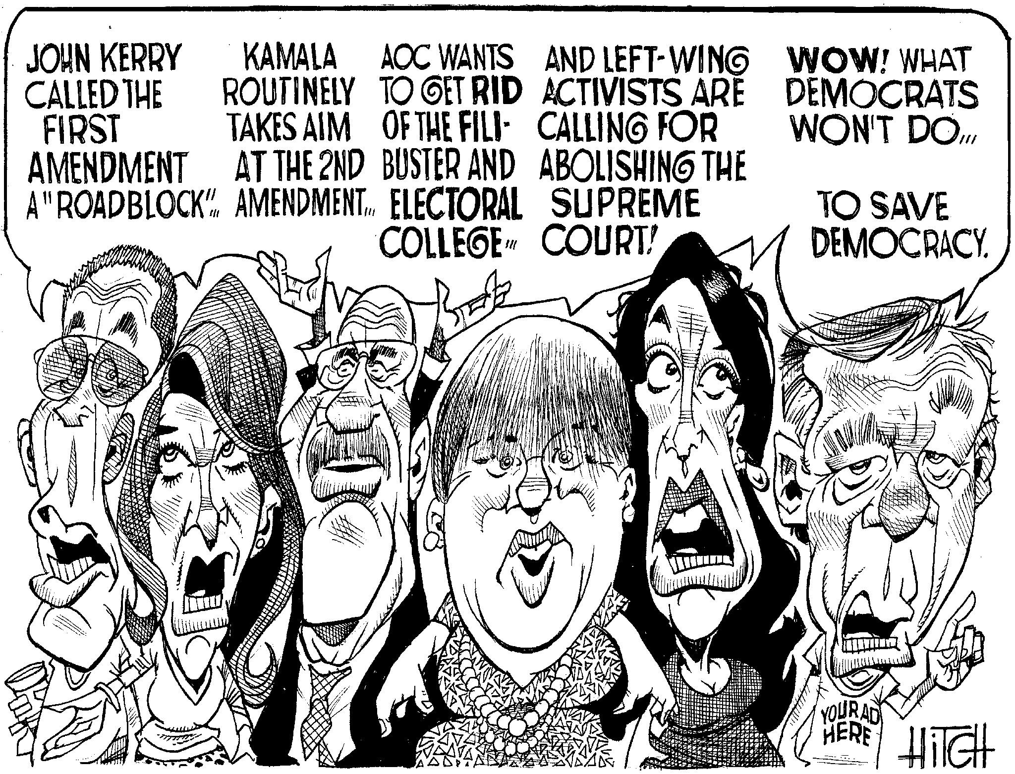 Art OCR: JOHN KERRY CALLED THE FIRST KAMALA AOC WANTS AND LEFT-WING AMENDMENT ROUTINELY TO GET RID TAKES AIM OF THE FILI- AT THE 2ND BUSTER AND ACTIVISTS ARE CALLING FOR WOW! WHAT DEMOCRATS WON'T DO ABOLISHING THE A"ROADBLOCK" AMENDMENT… ELECTORAL SUPREME t COLLEGE COURT! TO SAVE DEMOCRACY. D YOUR AD HERE HITCH JOHN KERRY CALLED THE FIRST KAMALA AOC WANTS AND LEFT - WING AMENDMENT ROUTINELY TO GET RID TAKES AIM OF THE FILI- AT THE 2ND BUSTER AND ACTIVISTS ARE CALLING FOR WOW ! WHAT DEMOCRATS WON'T DO ABOLISHING THE A " ROADBLOCK " AMENDMENT … ELECTORAL SUPREME t COLLEGE COURT ! TO SAVE DEMOCRACY . D YOUR AD HERE HITCH