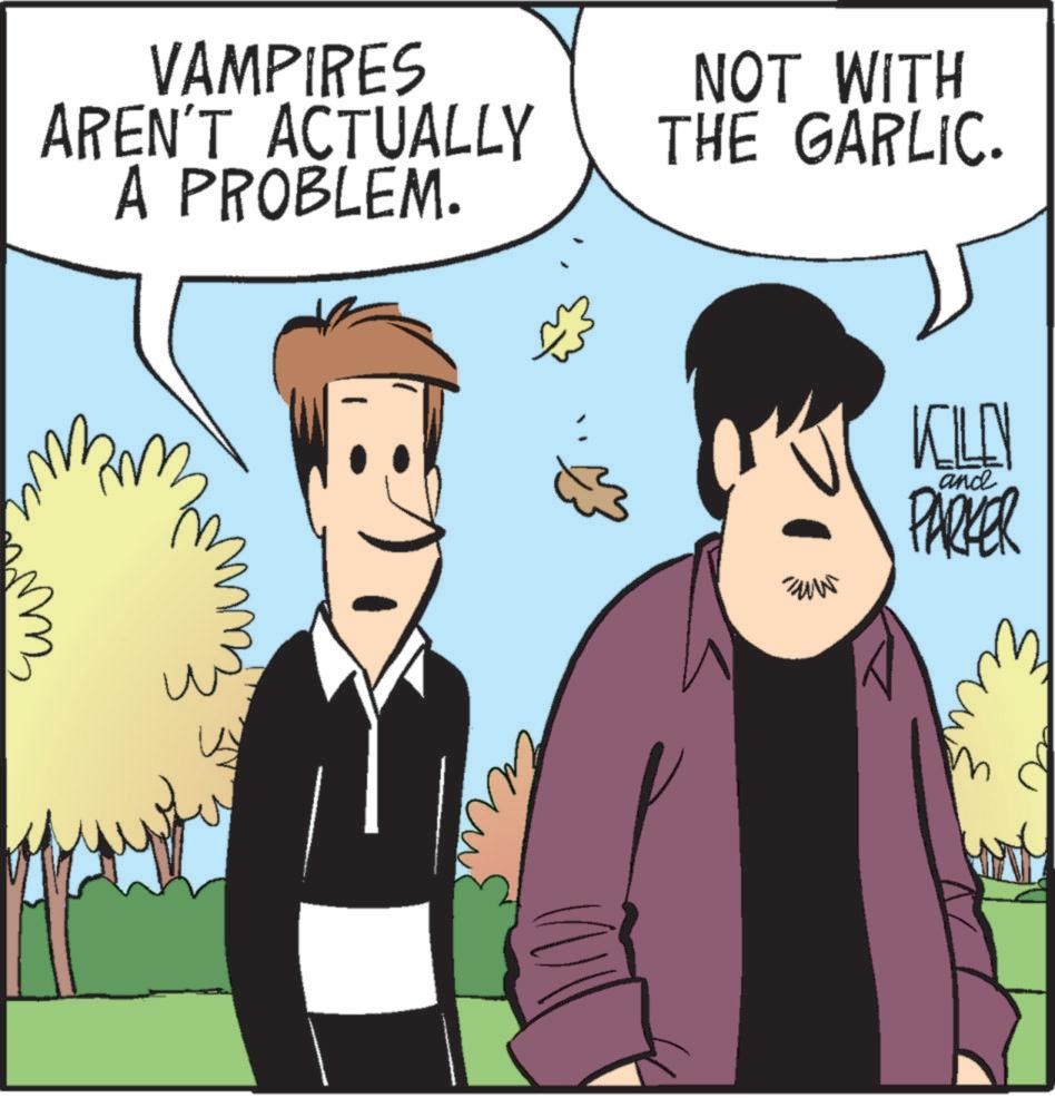 Happy OCR: VAMPIRES AREN'T ACTUALLY A PROBLEM. NOT WITH THE GARLIC. m w Tw KILLY and PARKER md Euns ?? in ? VAMPIRES AREN'T ACTUALLY A PROBLEM . NOT WITH THE GARLIC . m w Tw KILLY and PARKER md Euns ?? in ?
