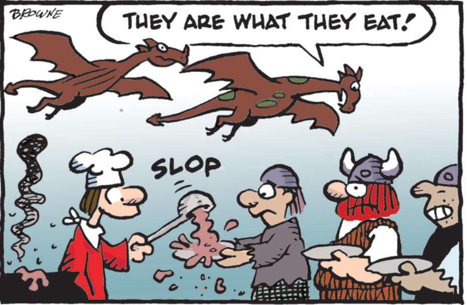 Line OCR: BROWNE THEY ARE WHAT THEY EAT. SLOP ID BROWNE THEY ARE WHAT THEY EAT . SLOP ID