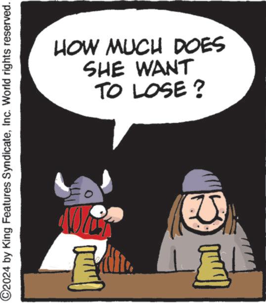 Humour OCR: ©2024 by King Features SyndicateInc. World rights reserved. HOW MUCH DOES SHE WANT TO LOSE ? ? ? © 2024 by King Features SyndicateInc. World rights reserved . HOW MUCH DOES SHE WANT TO LOSE ? ? ?