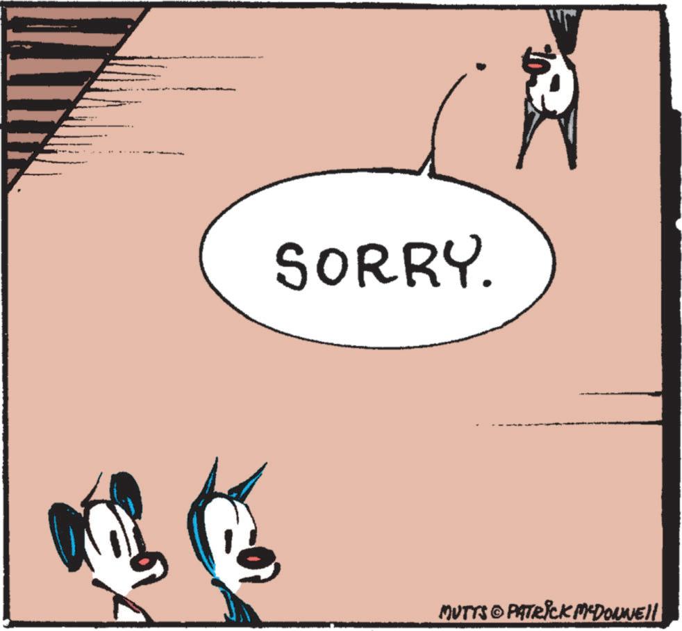 Circle OCR: SORRY. MUTTS © PATRICK MYDONNEll SORRY . MUTTS © PATRICK MYDONNEll