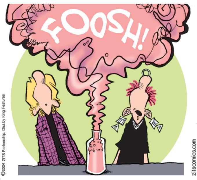 Sharing OCR: 2024 ZITS Partnership. Dist. by King Features zitscomics.com DE H 2024 ZITS Partnership . Dist . by King Features zitscomics.com DE H