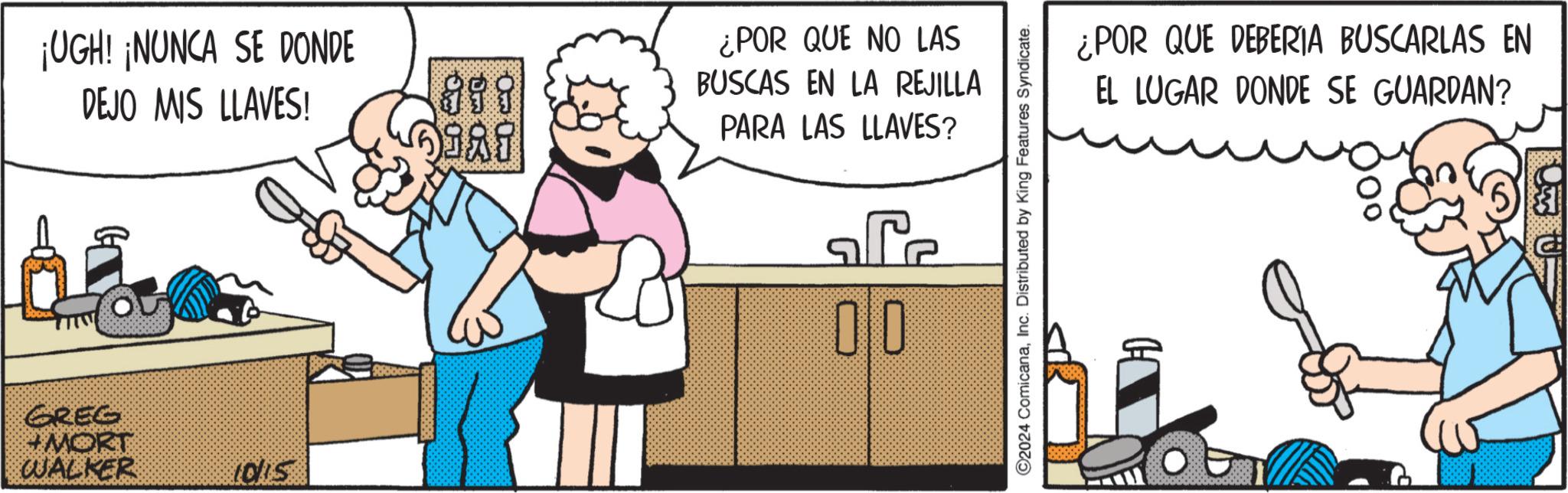 Font OCR: ¡UGH! ¡NUNCA SE DONDE DEJO MIS LLAVES! GREG MORT WALKER 1015 898 ¿POR QUE NO LAS BUSCAS EN LA REJILLA PARA LAS LLAVES? 00 C2024 ComicanaInc. Distributed by King Features Syndicate. ¿POR QUE DEBERIA BUSCARLAS EN EL LUGAR DONDE SE GUARDAN? ¡ UGH ! ¡ NUNCA SE DONDE DEJO MIS LLAVES ! GREG MORT WALKER 1015 898 ¿ POR QUE NO LAS BUSCAS EN LA REJILLA PARA LAS LLAVES ? 00 C2024 ComicanaInc. Distributed by King Features Syndicate . ¿ POR QUE DEBERIA BUSCARLAS EN EL LUGAR DONDE SE GUARDAN ?