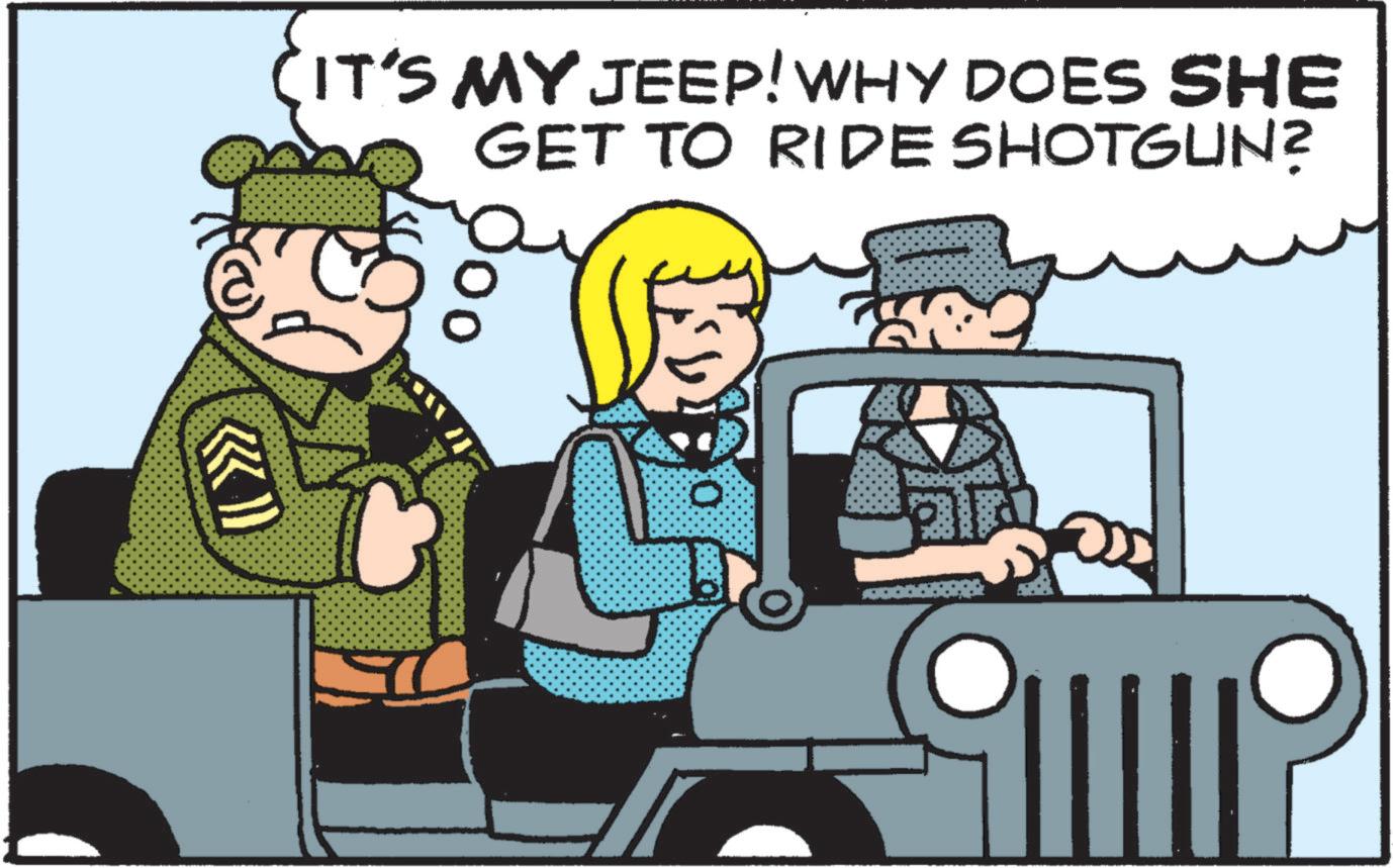 Line OCR: (IT'S MY JEEP! WHY DOES SHE GET TO RIDE SHOTGUN? 0 ( IT'S MY JEEP ! WHY DOES SHE GET TO RIDE SHOTGUN ? 0