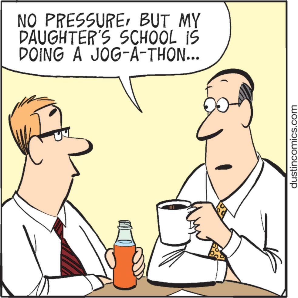 Organism OCR: NO PRESSUREBUT MY DAUGHTER'S SCHOOL IS DOING A JOG-A-THON... ?? dustincomics.com NO PRESSUREBUT MY DAUGHTER'S SCHOOL IS DOING A JOG - A - THON ... ?? dustincomics.com