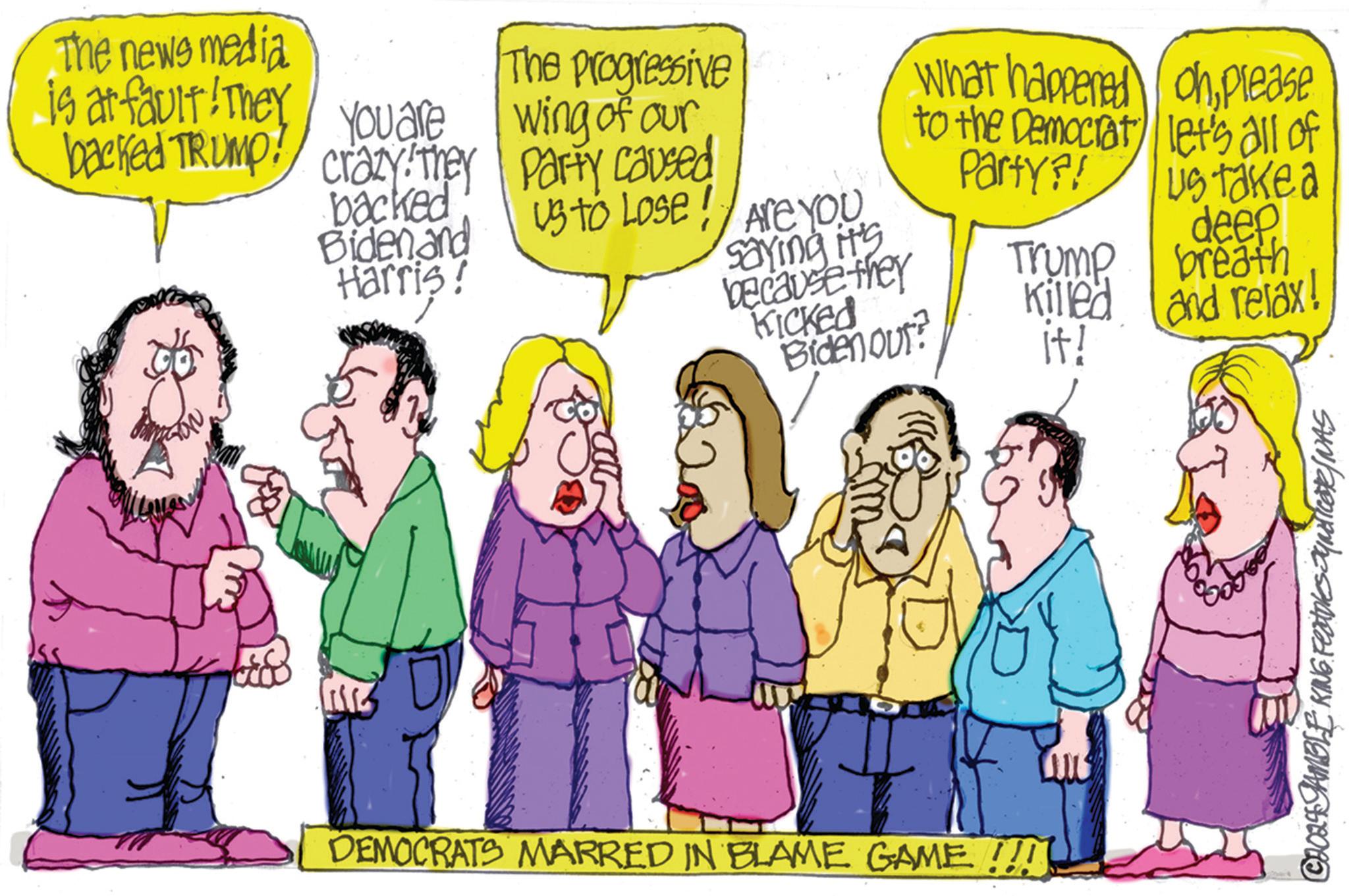 Gesture OCR: The news media is at fault! They backed Trump! you are You are crazy! They backed Biden and The progressive wing of our party caused us to Lose! Are You US to Lose! What happened ohplease to the Democrat let's all of Party?! us take a Harris! saying it's because they Trump KICKED Killed Biden out? deep breath and relax! it! DEMOCRATS MARRED IN BLAME GAME!!! ©2024JAMBLE KING Featpies quilicate/NAS The news media is at fault ! They backed Trump ! you are You are crazy ! They backed Biden and The progressive wing of our party caused us to Lose ! Are You US to Lose ! What happened ohplease to the Democrat let's all of Party ?! us take a Harris ! saying it's because they Trump KICKED Killed Biden out ? deep breath and relax ! it ! DEMOCRATS MARRED IN BLAME GAME !!! © 2024JAMBLE KING Featpies quilicate / NAS