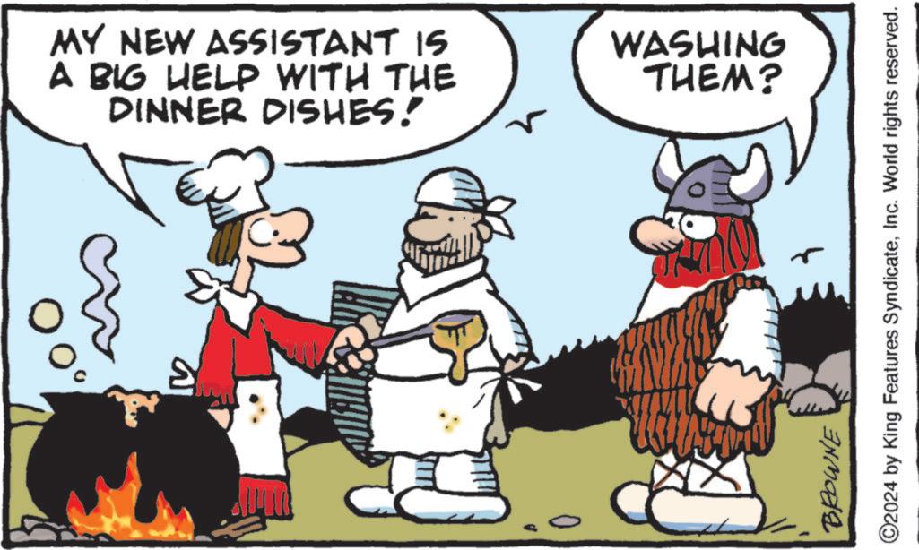 Font OCR: MY NEW ASSISTANT IS A BIG HELP WITH THE DINNER DISHES! 0 WASHING THEM? BROWNE ©2024 by King Features SyndicateInc. World rights reserved. MY NEW ASSISTANT IS A BIG HELP WITH THE DINNER DISHES ! 0 WASHING THEM ? BROWNE © 2024 by King Features SyndicateInc. World rights reserved .