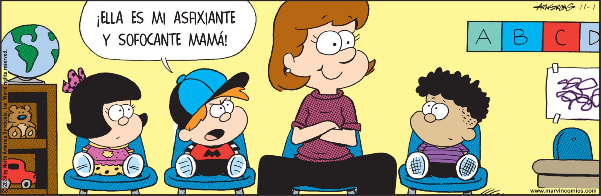 Friendship OCR: 2024 by North America SyndicateInc. World rights reserved. O ¡ELLA ES MI ASAXIANTE Y SOFOCANTE MAMÁ! AB ARMSTRONG 11-1 BCD !!! ? 5999 www.marvincomics.com 2024 by North America SyndicateInc. World rights reserved . O ¡ ELLA ES MI ASAXIANTE Y SOFOCANTE MAMÁ ! AB ARMSTRONG 11-1 BCD !!! ? 5999 www.marvincomics.com