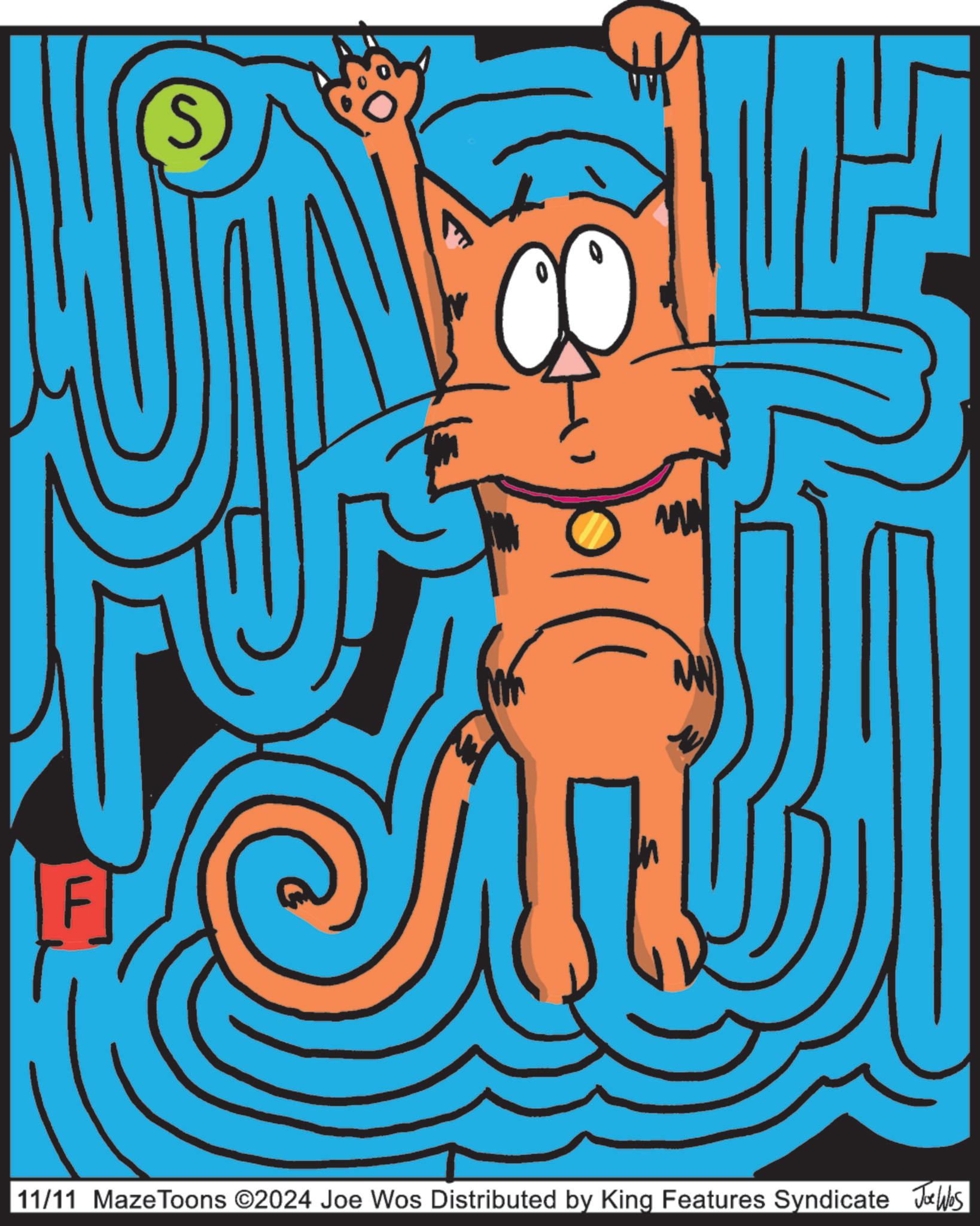 Technology OCR: 11/11 Maze Toons ©2024 Joe Wos Distributed by King Features Syndicate Joe Wbs 11/11 Maze Toons © 2024 Joe Wos Distributed by King Features Syndicate Joe Wbs