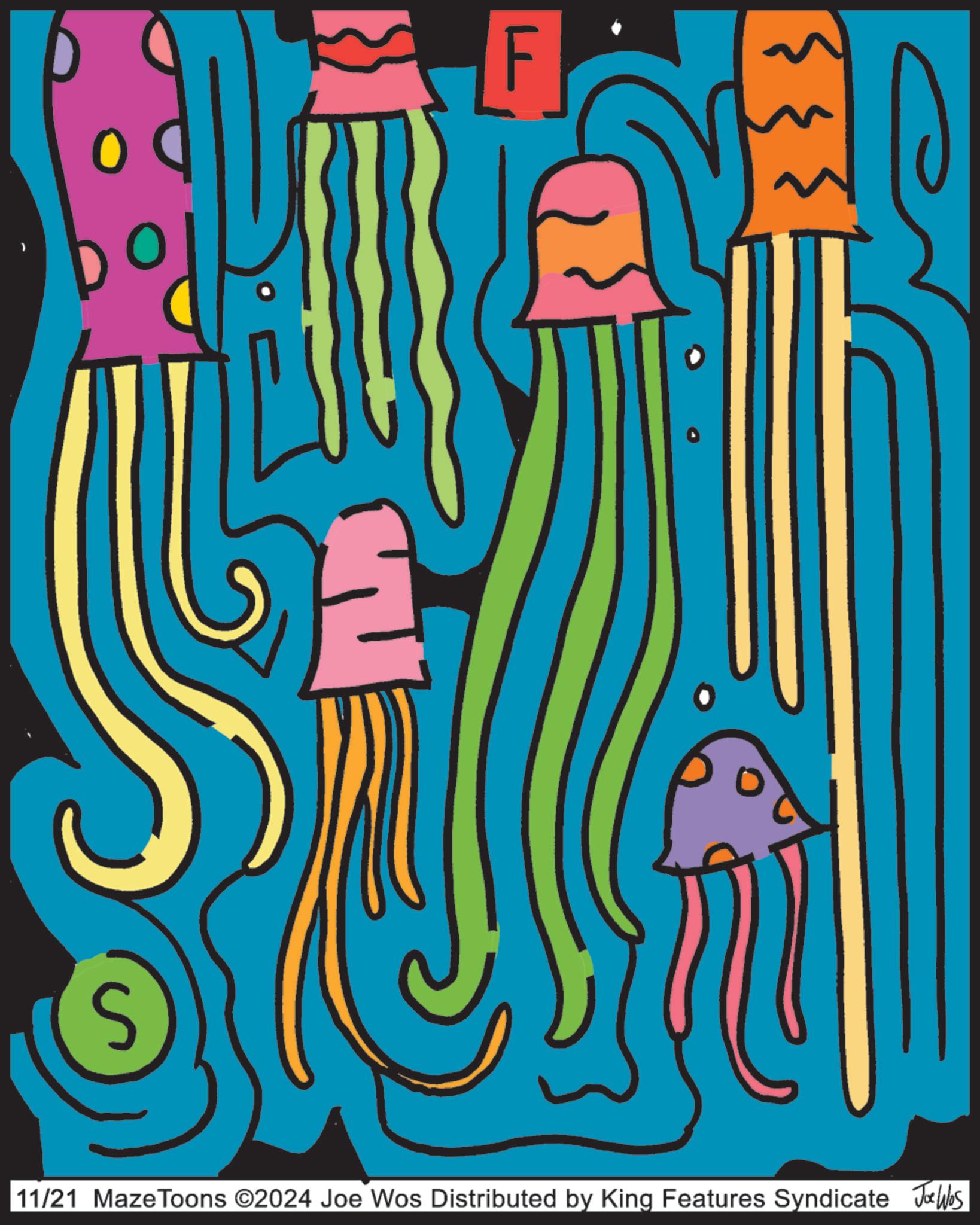 Pattern OCR: 11/21 MazeToons ©2024 Joe Wos Distributed by King Features Syndicate Jobs 11/21 MazeToons © 2024 Joe Wos Distributed by King Features Syndicate Jobs