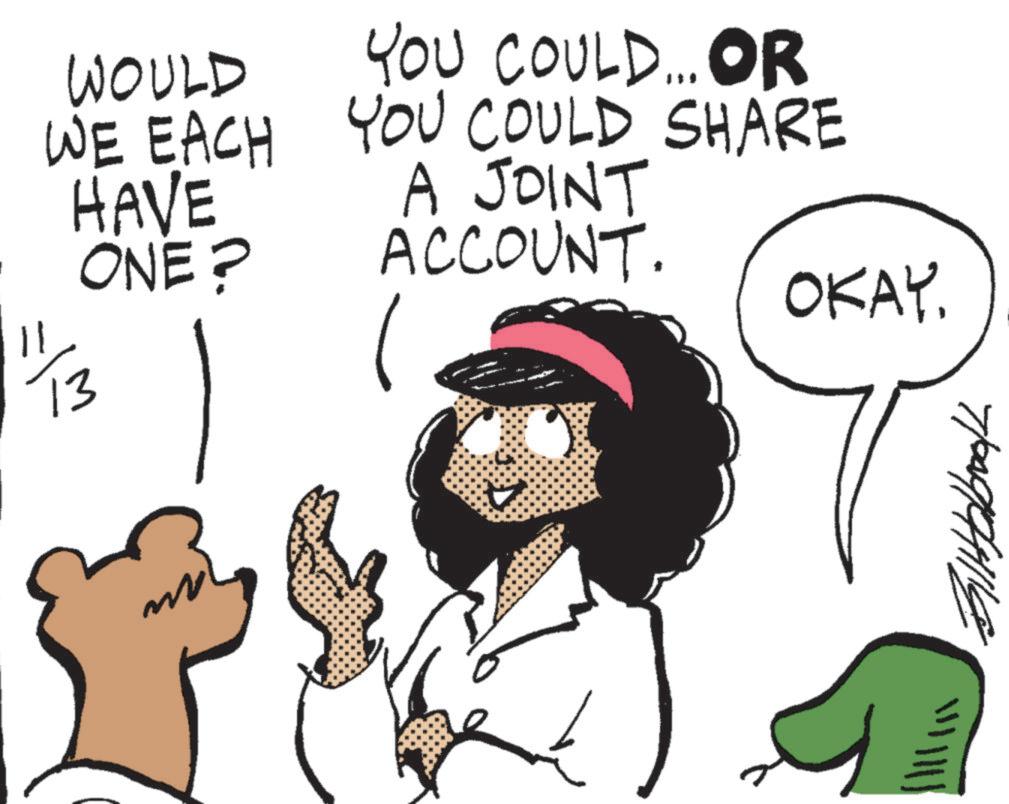 Jaw OCR: WOULD WE EACH HAVE ONE? 11/13 YOU COULD... OR YOU COULD SHARE A JOINT ACCOUNT. OKAY. ????????? 1111 WOULD WE EACH HAVE ONE ? 11/13 YOU COULD ... OR YOU COULD SHARE A JOINT ACCOUNT . OKAY . ????????? 1111