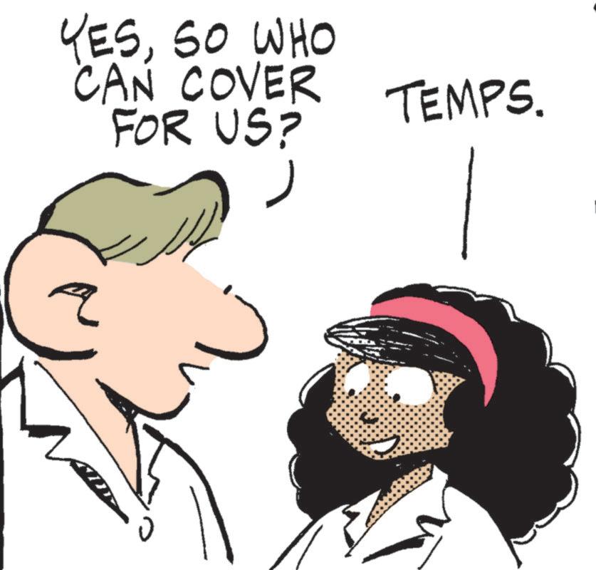 Organism OCR: YESSO WHO CAN COVER FOR US? TEMPS. ? YESSO WHO CAN COVER FOR US ? TEMPS . ?