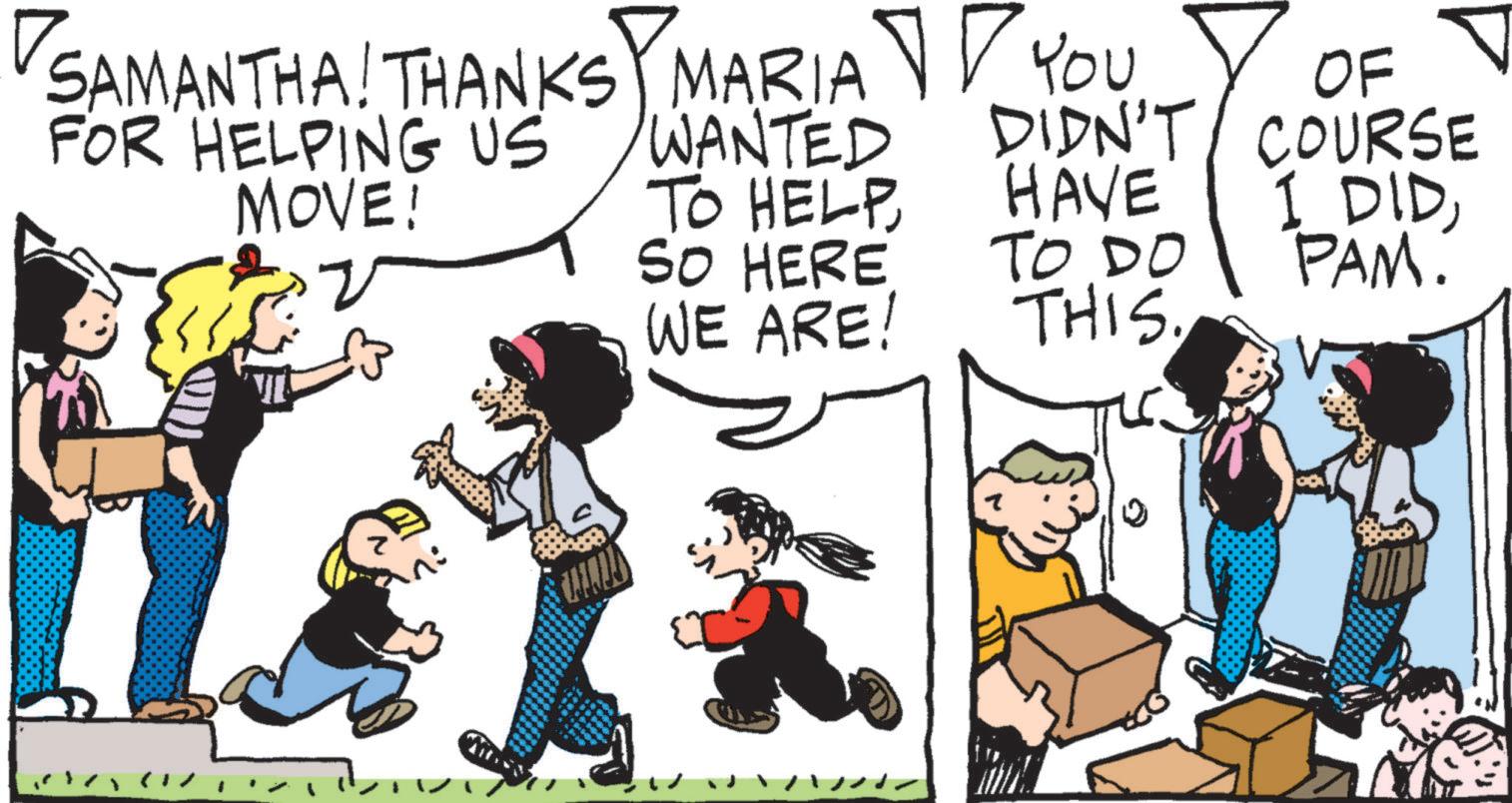 Art OCR: ? SAMANTHA! THANKS MARIA FOR HELPING US MOVE! ? WANTED TO HELP SO HERE WE ARE! YOU OF DIDN'T COURSE HAVE TO DO THIS. I DIDPAM. ? SAMANTHA ! THANKS MARIA FOR HELPING US MOVE ! ? WANTED TO HELP SO HERE WE ARE ! YOU OF DIDN'T COURSE HAVE TO DO THIS . I DIDPAM .