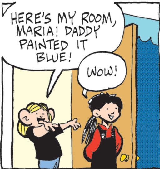 Mammal OCR: HERE'S MY ROOM MARIA! DADDY PAINTED IT BLUE! Wow! ?? OD HERE'S MY ROOM MARIA ! DADDY PAINTED IT BLUE ! Wow ! ?? OD