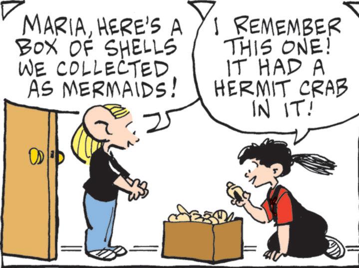 Happy OCR: MARIAHERE'S A BOX OF SHELLS WE COLLECTED AS MERMAIDS! 1 REMEMBER THIS ONE! IT HAD A HERMIT CRAB IN IT! MARIAHERE'S A BOX OF SHELLS WE COLLECTED AS MERMAIDS ! 1 REMEMBER THIS ONE ! IT HAD A HERMIT CRAB IN IT !