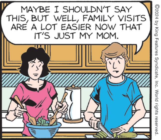 Font OCR: MAYBE I SHOULDN'T SAY THISFAMILY VISITS ARE A LOT EASIER NOW THAT IT'S JUST MY MOM. ? ©2024 by King Features SyndicateInc. World rights reserved. MAYBE I SHOULDN'T SAY THISBUT WELLFAMILY VISITS ARE A LOT EASIER NOW THAT IT'S JUST MY MOM . ? © 2024 by King Features SyndicateInc. World rights reserved .