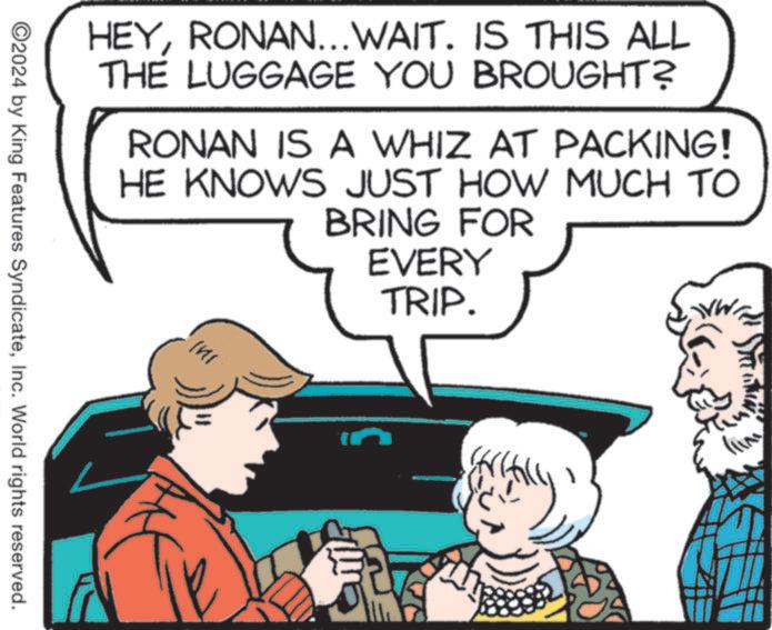 Gesture OCR: HEYRONAN... WAIT. IS THIS ALL THE LUGGAGE YOU BROUGHT? RONAN IS A WHIZ AT PACKING! HE KNOWS JUST HOW MUCH TO BRING FOR EVERY TRIP. ©2024 by King Features SyndicateInc. World rights reserved. HEYRONAN ... WAIT . IS THIS ALL THE LUGGAGE YOU BROUGHT ? RONAN IS A WHIZ AT PACKING ! HE KNOWS JUST HOW MUCH TO BRING FOR EVERY TRIP . © 2024 by King Features SyndicateInc. World rights reserved .