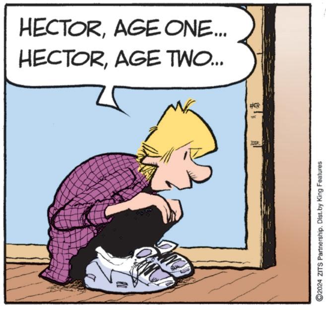 Fiction OCR: HECTORAGE ONE... HECTORAGE TWO... ©2024 ZITS Partnership. Dist. by King Features HECTORAGE ONE ... HECTORAGE TWO ... © 2024 ZITS Partnership . Dist . by King Features