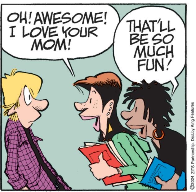 Gesture OCR: OH! AWESOME! I LOVE YOUR MOM! THAT'LL BESO MUCH FUN! ©2024 ZITS Partnership. Dist. by King Features OH ! AWESOME ! I LOVE YOUR MOM ! THAT'LL BESO MUCH FUN ! © 2024 ZITS Partnership . Dist . by King Features