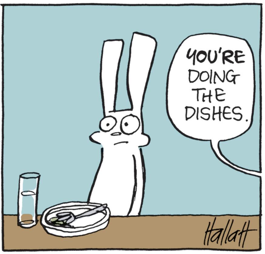 Line OCR: YOU'RE DOING THE DISHES. Hallatt YOU'RE DOING THE DISHES . Hallatt