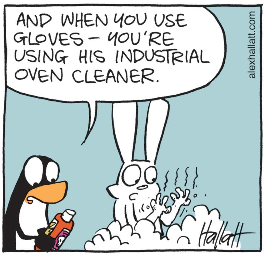 Gesture OCR: AND WHEN YOU USE GLOVES - YOU'RE USING HIS INDUSTRIAL OVEN CLEANER. 100 C Hallatt alexhallatt.com AND WHEN YOU USE GLOVES - YOU'RE USING HIS INDUSTRIAL OVEN CLEANER . 100 C Hallatt alexhallatt.com