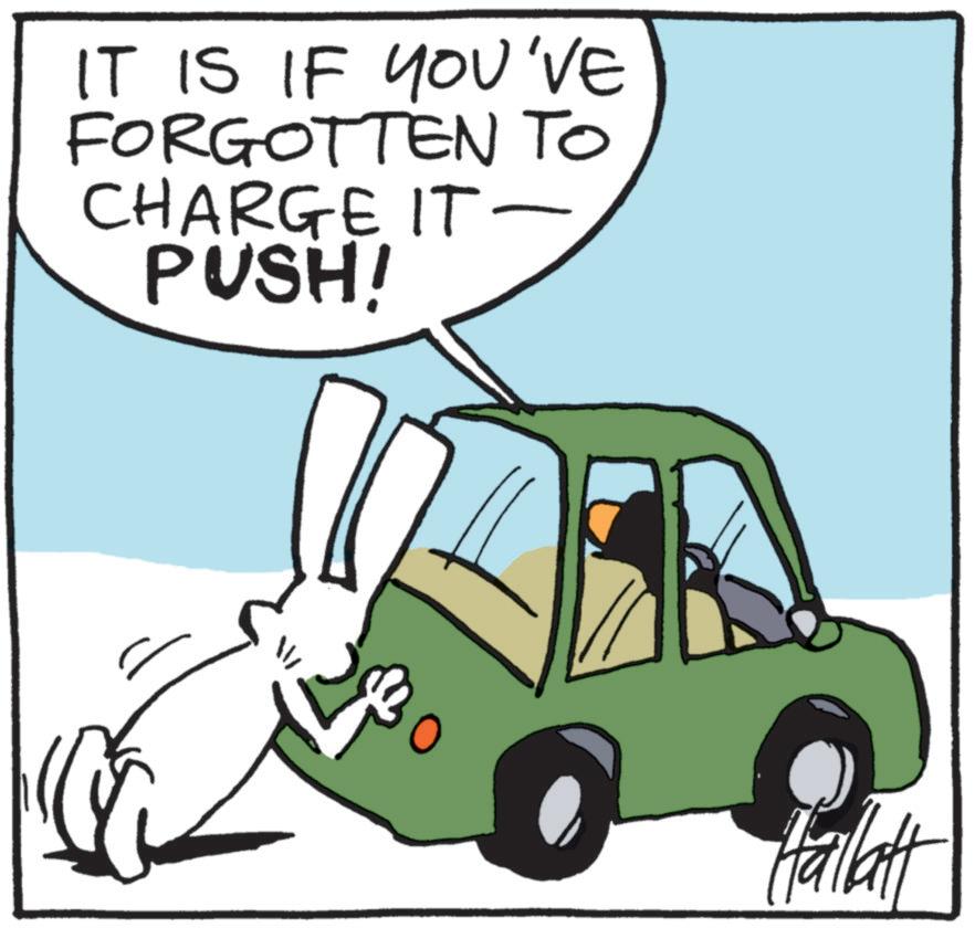 Electric vehicle OCR: IT IS IF YOU'VE FORGOTTEN TO CHARGE IT- PUSH! 111 Failatt IT IS IF YOU'VE FORGOTTEN TO CHARGE IT- PUSH ! 111 Failatt