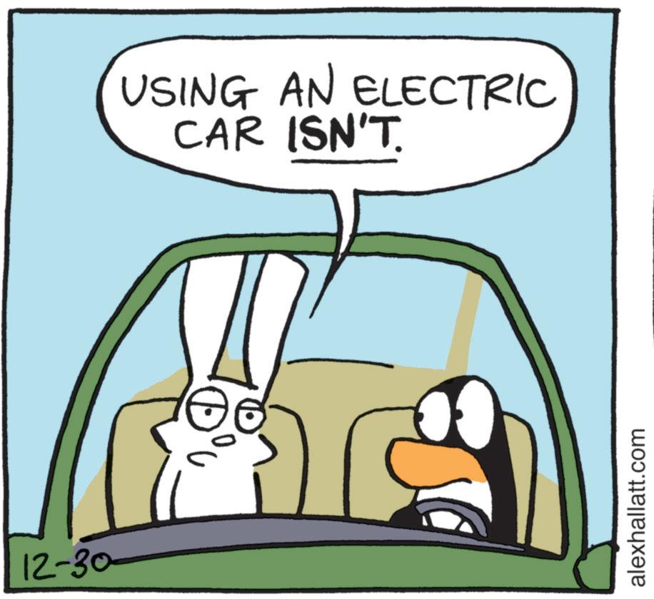 Graphics OCR: 12-30 USING AN ELECTRIC CAR ISN'T. alexhallatt.com 12-30 USING AN ELECTRIC CAR ISN'T . alexhallatt.com