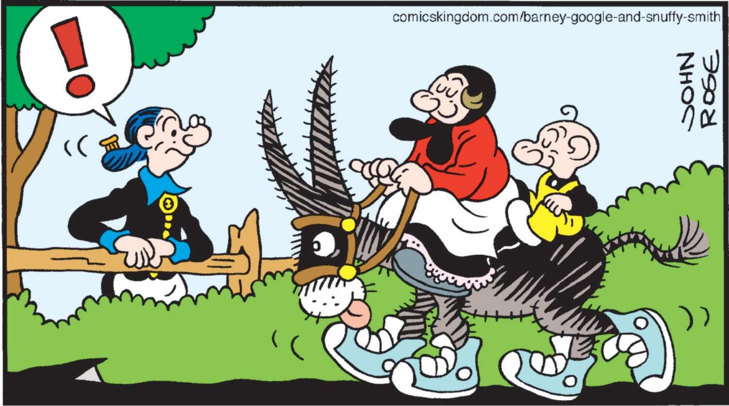 Comic book OCR: comicskingdom.com/barney-google-and-snuffy-smith SOHN ROSE comicskingdom.com/barney-google-and-snuffy-smith SOHN ROSE