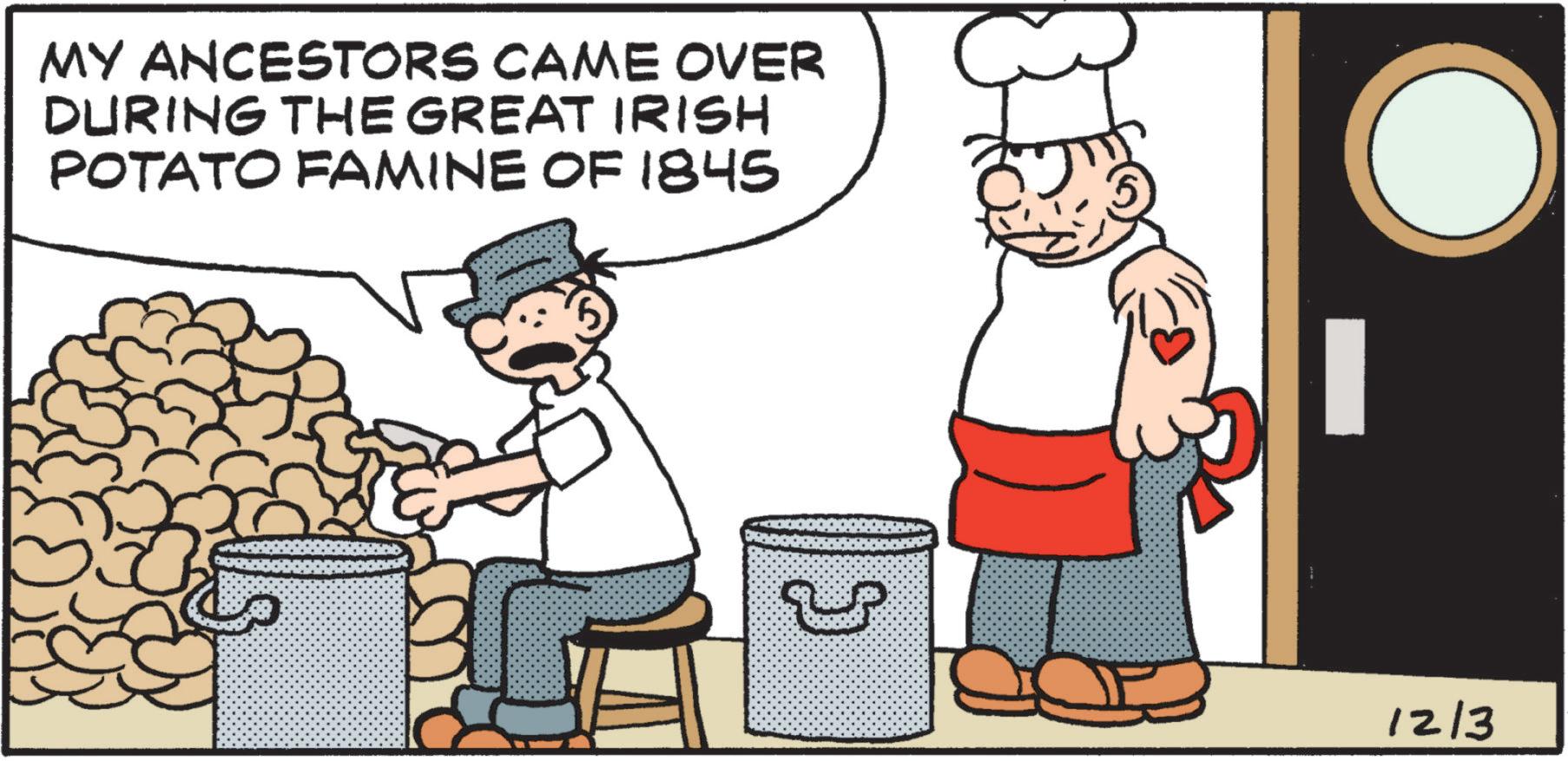 Conversation OCR: MY ANCESTORS CAME OVER DURING THE GREAT IRISH POTATO FAMINE OF 1845 ?? 12/3 MY ANCESTORS CAME OVER DURING THE GREAT IRISH POTATO FAMINE OF 1845 ?? 12/3