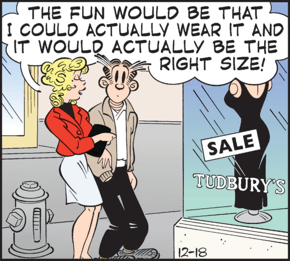 Animation OCR: THE FUN WOULD BE THAT I COULD ACTUALLY WEAR IT AND IT WOULD ACTUALLY BE THE RIGHT SIZE! SALE TUDBURY'S 12-18 THE FUN WOULD BE THAT I COULD ACTUALLY WEAR IT AND IT WOULD ACTUALLY BE THE RIGHT SIZE ! SALE TUDBURY'S 12-18