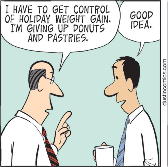 Tableware OCR: I HAVE TO GET CONTROL OF HOLIDAY WEIGHT GAIN. I'M GIVING UP DONUTS AND PASTRIES. GOOD IDEA. dustincomics.com I HAVE TO GET CONTROL OF HOLIDAY WEIGHT GAIN . I'M GIVING UP DONUTS AND PASTRIES . GOOD IDEA . dustincomics.com