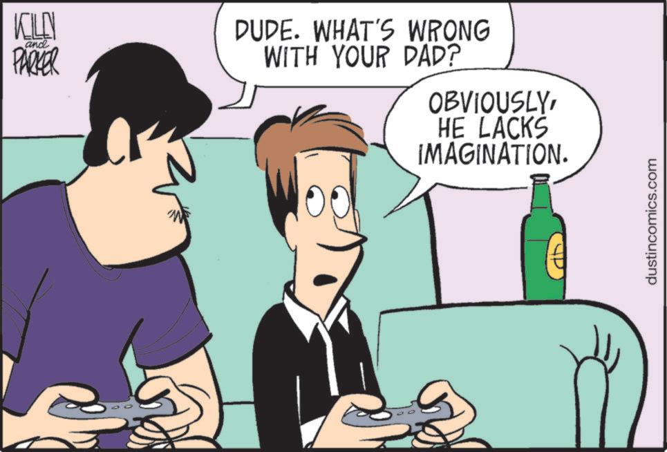 Gesture OCR: KILN PARKER and DUDE. WHAT'S WRONG WITH YOUR DAD? OBVIOUSLYHE LACKS IMAGINATION. dustincomics.com KILN PARKER and DUDE . WHAT'S WRONG WITH YOUR DAD ? OBVIOUSLYHE LACKS IMAGINATION . dustincomics.com