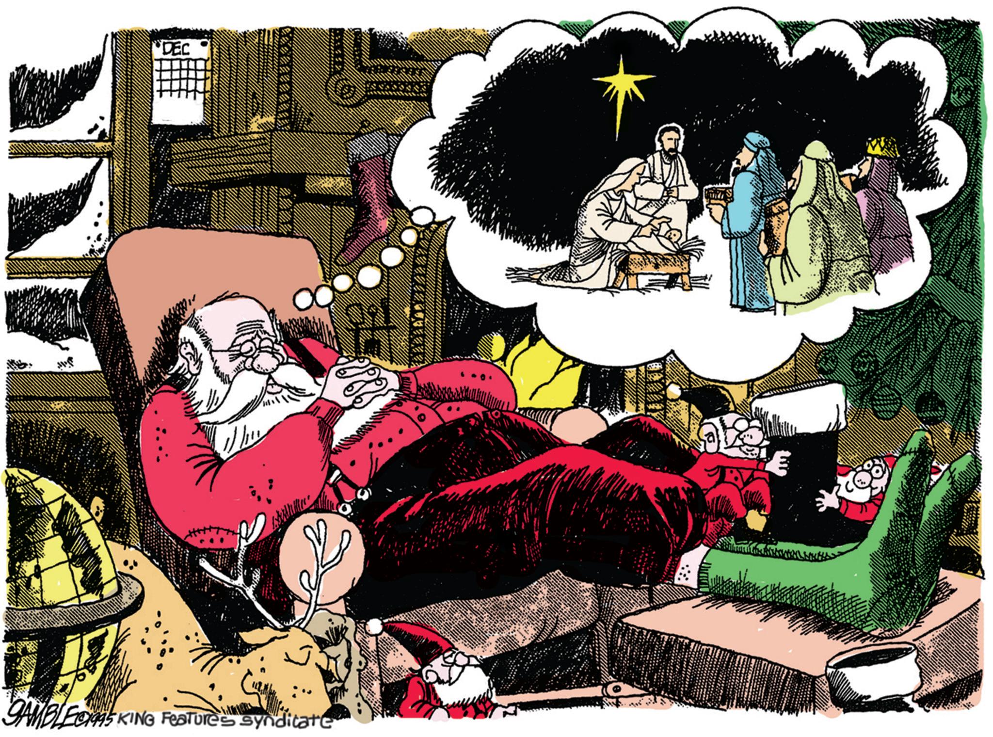 Animated cartoon OCR: "DEC GAMBLE C1995 KING Feature syndicate " DEC GAMBLE C1995 KING Feature syndicate