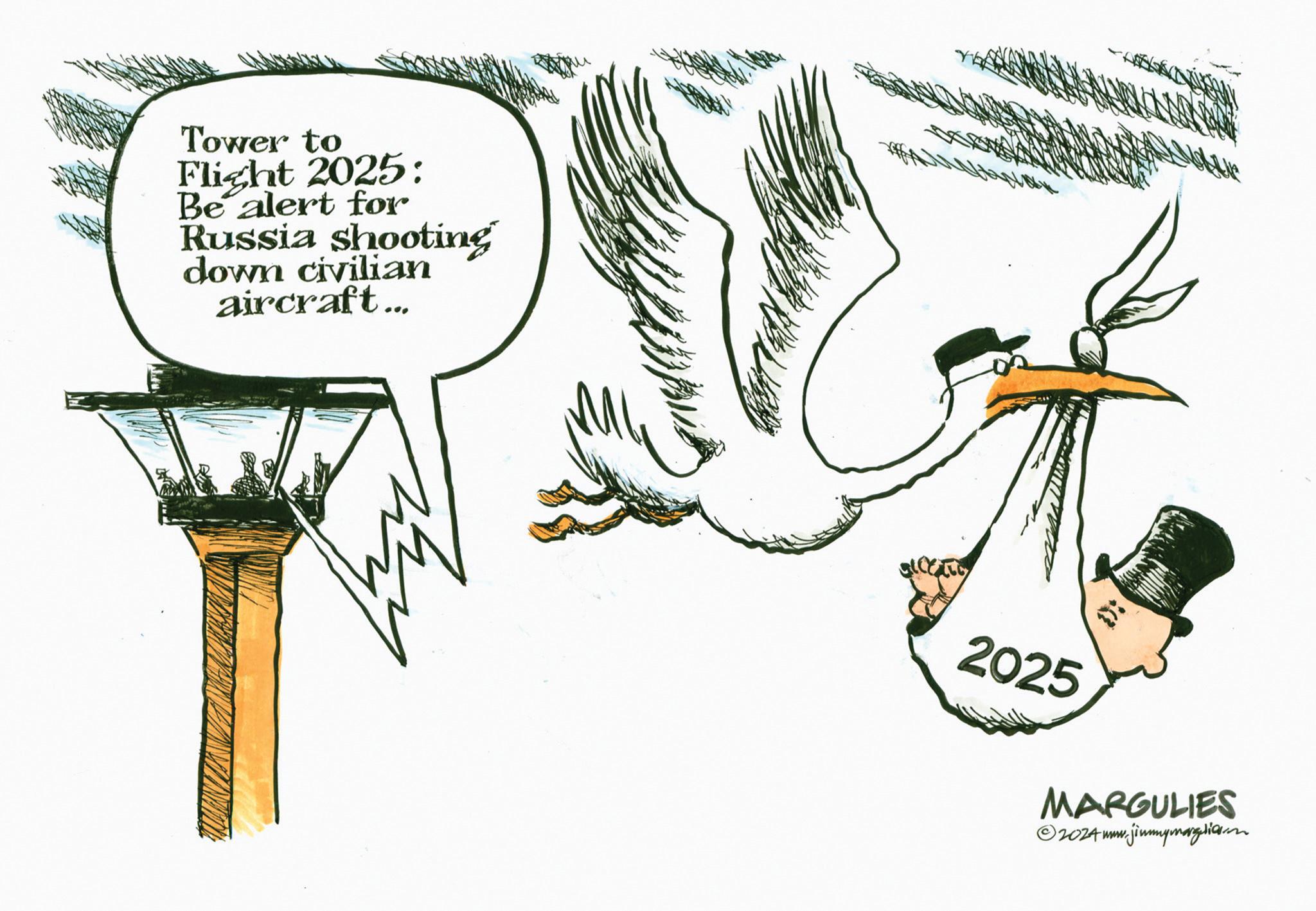 Clip art OCR: Tower to Flight 2025: Be alert for Russia shooting down civilian aircraft... 2025 D: MARGULIES 2024www.jimmymargliam Tower to Flight 2025 : Be alert for Russia shooting down civilian aircraft ... 2025 D : MARGULIES 2024www.jimmymargliam