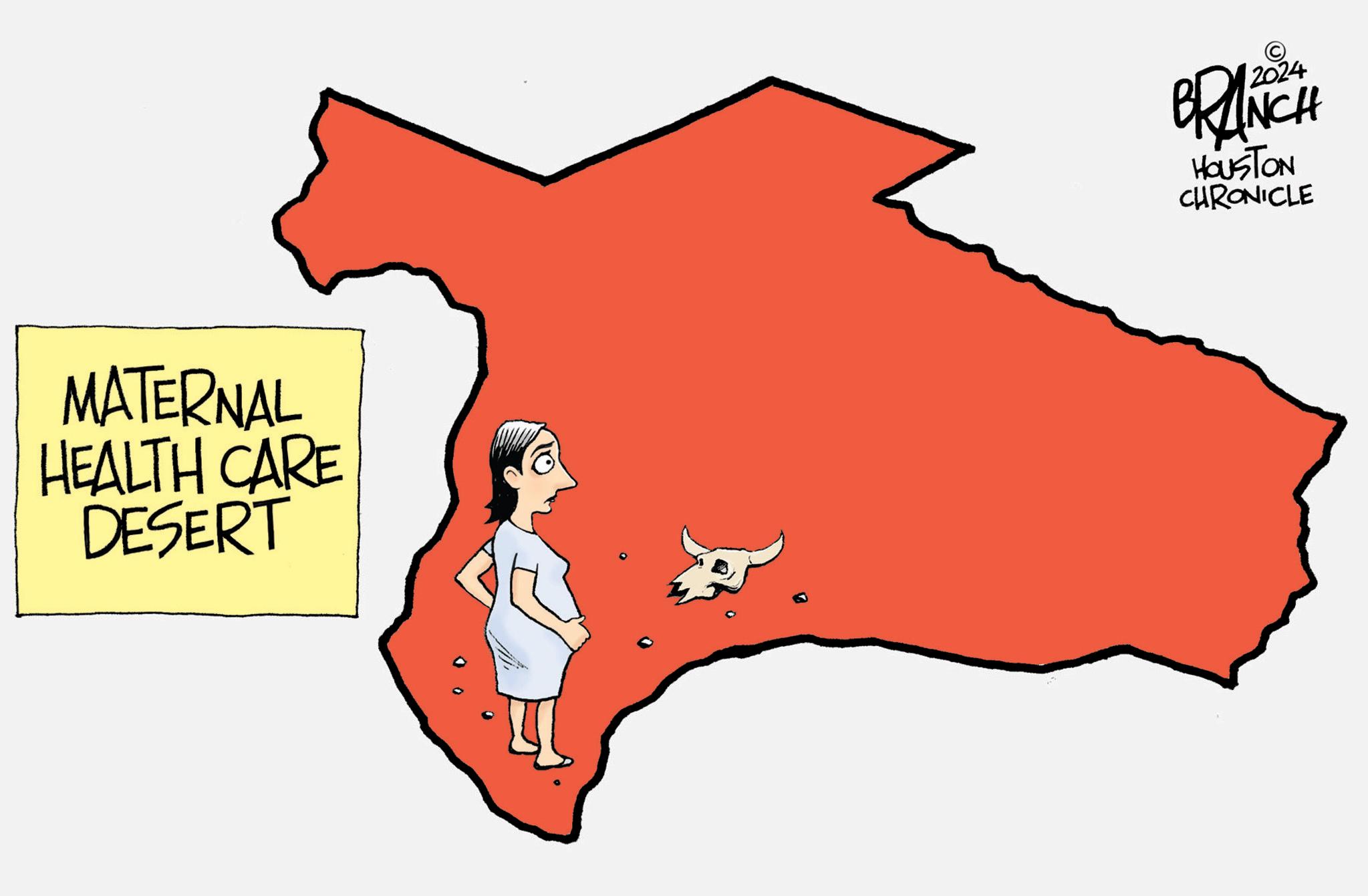 Map OCR: MATERNAL HEALTH CARE DESERT © BRANCH HOUSTON CHRONICLE MATERNAL HEALTH CARE DESERT © BRANCH HOUSTON CHRONICLE