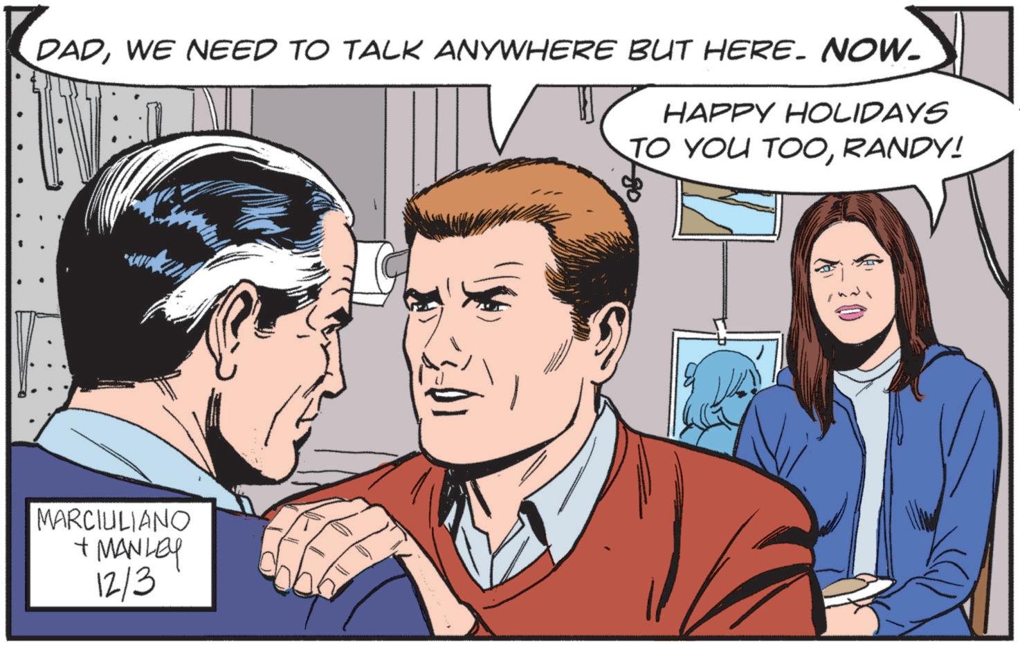 Gesture OCR: DADWE NEED TO TALK ANYWHERE BUT HERE. NOW. HAPPY HOLIDAYS TO YOU TOORANDY! MARCIULIANO + MANLEY 12/3 DADWE NEED TO TALK ANYWHERE BUT HERE . NOW . HAPPY HOLIDAYS TO YOU TOORANDY ! MARCIULIANO + MANLEY 12/3
