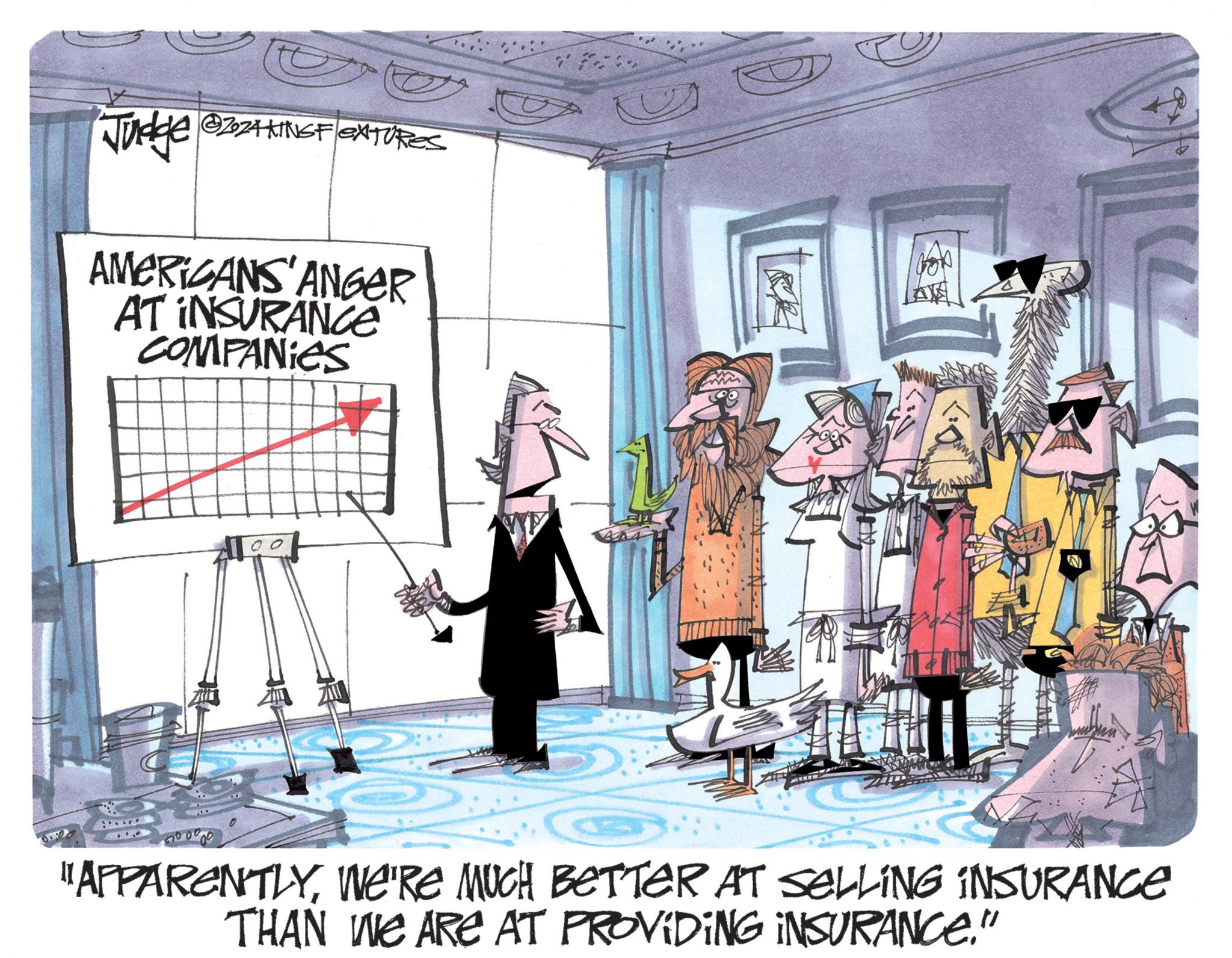 Fiction OCR: Judge ZZAMINGF EXTURES AMERICANS'ANGER AT INSURANCE COMPANIES "APPARENTLYWE'RE MUCH BETTER AT SELLING INSURANCE THAN WE ARE AT PROVIDING INSURANCE." Judge ZZAMINGF EXTURES AMERICANS'ANGER AT INSURANCE COMPANIES " APPARENTLYWE'RE MUCH BETTER AT SELLING INSURANCE THAN WE ARE AT PROVIDING INSURANCE . "