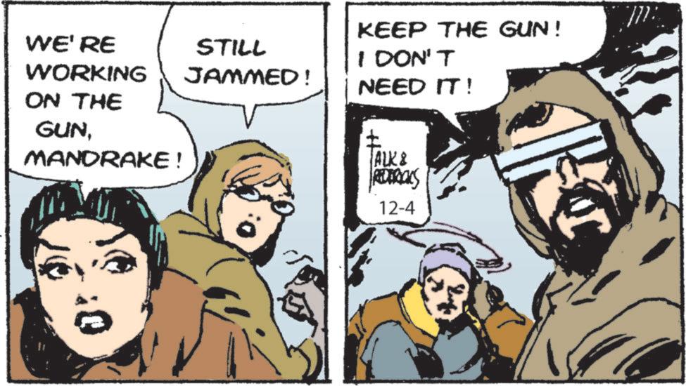 Font OCR: WE'RE WORKING ON THE GUNMANDRAKE! STILL JAMMED! KEEP THE GUN! I DON'T NEED IT! ALK & REDERICKS 12-4 WE'RE WORKING ON THE GUNMANDRAKE ! STILL JAMMED ! KEEP THE GUN ! I DON'T NEED IT ! ALK & REDERICKS 12-4