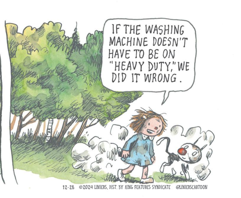 Fiction OCR: E M IF THE WASHING MACHINE DOESN'T HAVE TO BE ON "HEAVY DUTY" WE DID IT WRONG. 12-28 2024 LINIERSDIST. BY KING FEATURES SYNDICATE @LINIERSCARTOON E M IF THE WASHING MACHINE DOESN'T HAVE TO BE ON " HEAVY DUTY" WE DID IT WRONG . 12-28 2024 LINIERSDIST . BY KING FEATURES SYNDICATE @LINIERSCARTOON