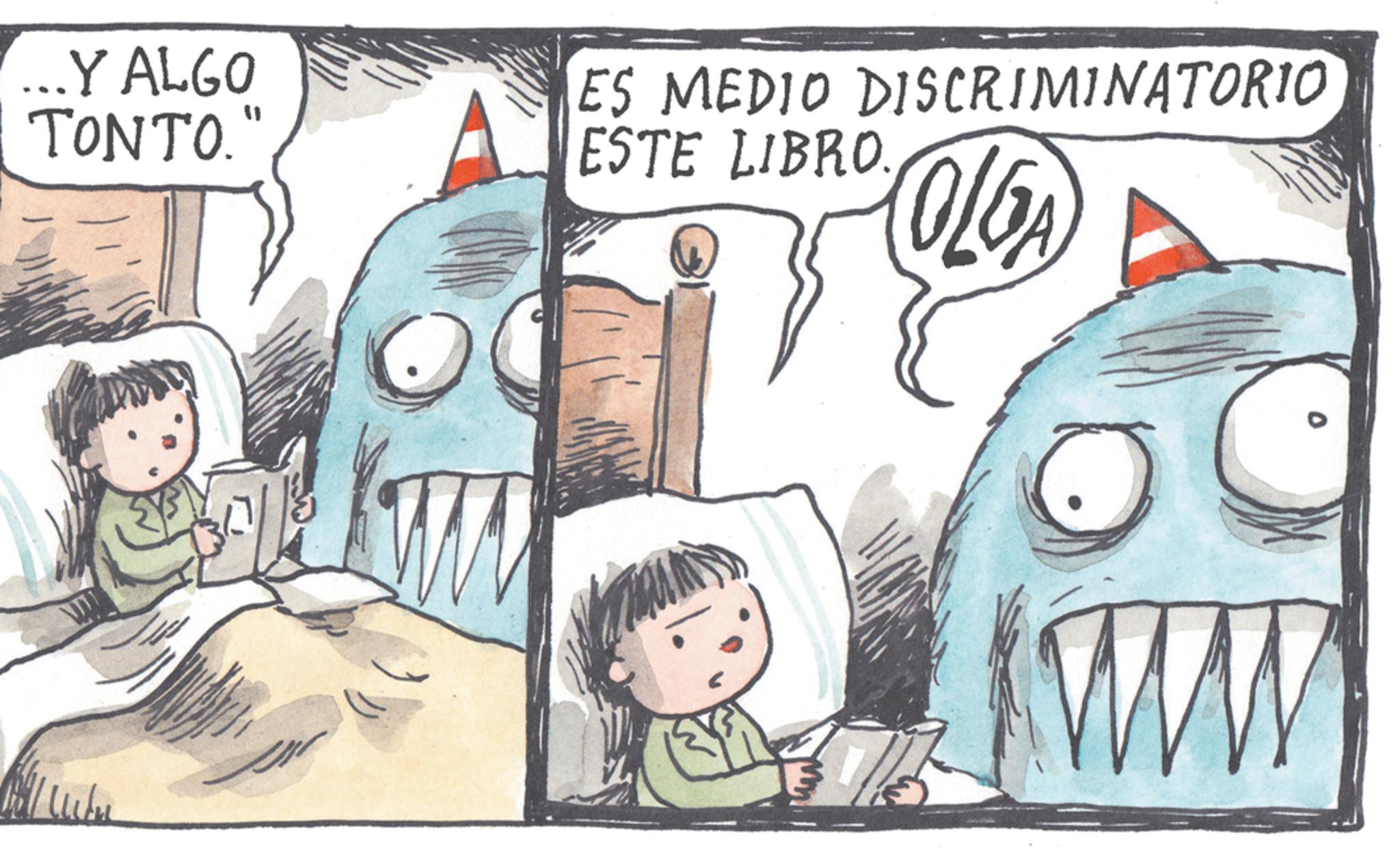 Animation OCR: Y ALGO TONTO. " ES MEDIO DISCRIMINATORIO ESTE LIBRO. OLGA ww Y ALGO TONTO . " ES MEDIO DISCRIMINATORIO ESTE LIBRO . OLGA ww