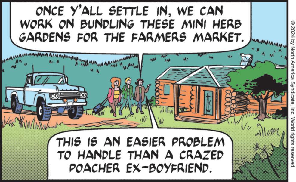 Agriculture OCR: A ONCE Y'ALL SETTLE INWE CAN WORK ON BUNDLING THESE MINI HERB GARDENS FOR THE FARMERS MARKET. AMA M MAN W THIS IS AN EASIER PROBLEM TO HANDLE THAN A CRAZED POACHER EX-BOYFRIEND. © 2024 by North America SyndicateInc. World rights reserved. ???? A ONCE Y'ALL SETTLE INWE CAN WORK ON BUNDLING THESE MINI HERB GARDENS FOR THE FARMERS MARKET . AMA M MAN W THIS IS AN EASIER PROBLEM TO HANDLE THAN A CRAZED POACHER EX - BOYFRIEND . © 2024 by North America SyndicateInc. World rights reserved . ????