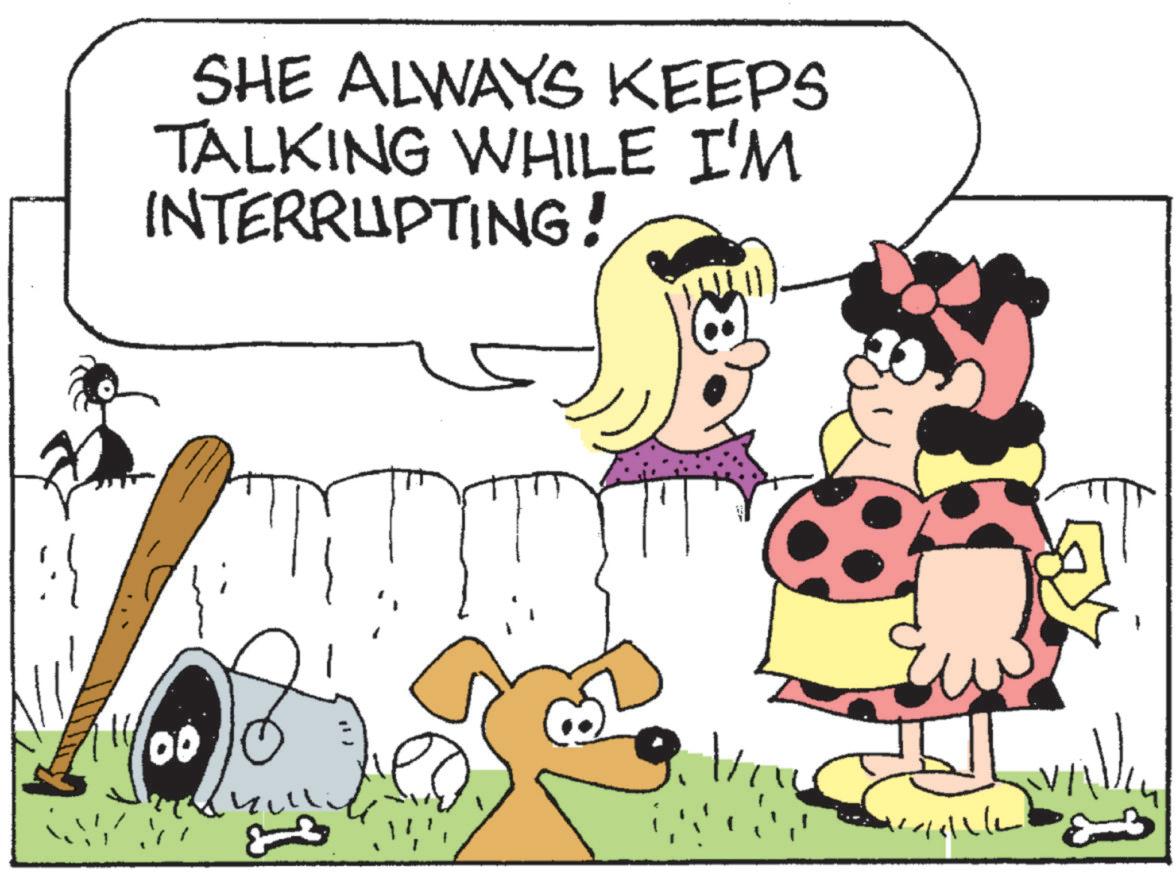 Line OCR: SHE ALWAYS KEEPS TALKING WHILE I'M INTERRUPTING! 00 ///// SHE ALWAYS KEEPS TALKING WHILE I'M INTERRUPTING ! 00 /////
