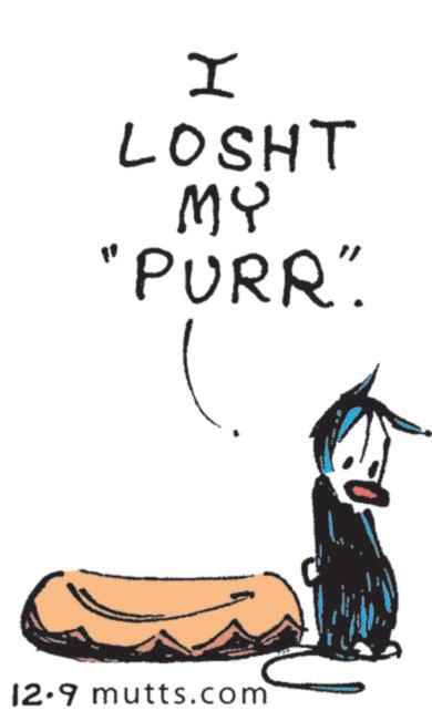 Illustration OCR: I LOSHT MY "PURR". 12.9 mutts.com I LOSHT MY " PURR " . 12.9 mutts.com