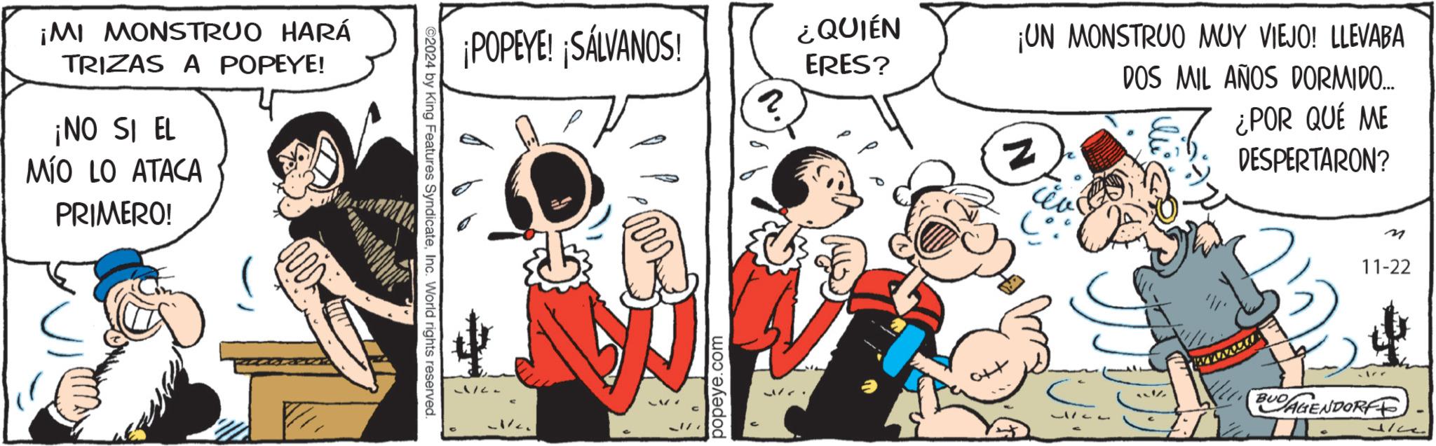 Font OCR: ¡MI MONSTRUO HARÁ TRIZAS A POPEYE! ¡NO SI EL MÍO LO ATACA PRIMERO! ©2024 by King Features SyndicateInc. World rights reserved. ¡POPEYE! ¡SÁLVANOS! 77/17 popeye.com ¿QUIÉN ERES? ? ¡UN MONSTRUO MUY VIEJO! LLEVABA Z DOS MIL AÑOS DORMIDO... ¿POR QUÉ ME DESPERTARON? M 11-22 BUO AGENDORFE 1in ¡ MI MONSTRUO HARÁ TRIZAS A POPEYE ! ¡ NO SI EL MÍO LO ATACA PRIMERO ! © 2024 by King Features SyndicateInc. World rights reserved . ¡ POPEYE ! ¡ SÁLVANOS ! 77/17 popeye.com ¿ QUIÉN ERES ? ? ¡ UN MONSTRUO MUY VIEJO ! LLEVABA Z DOS MIL AÑOS DORMIDO ... ¿ POR QUÉ ME DESPERTARON ? M 11-22 BUO AGENDORFE 1in
