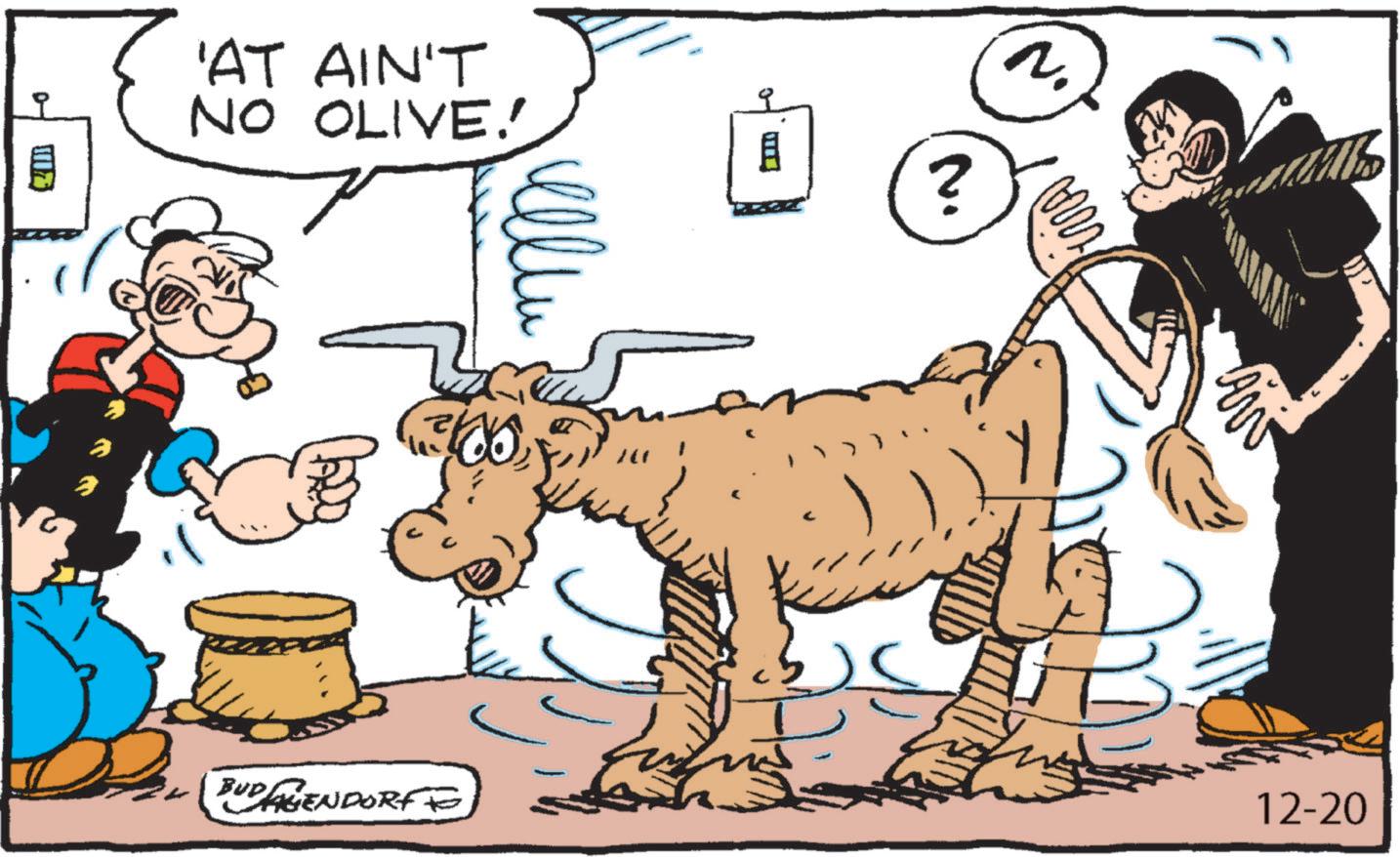 Animation OCR: 'AT AIN'T NO OLIVE! elltu 300? ? BUDAGENDORF TO 12-20 ' AT AIN'T NO OLIVE ! elltu 300? ? BUDAGENDORF TO 12-20
