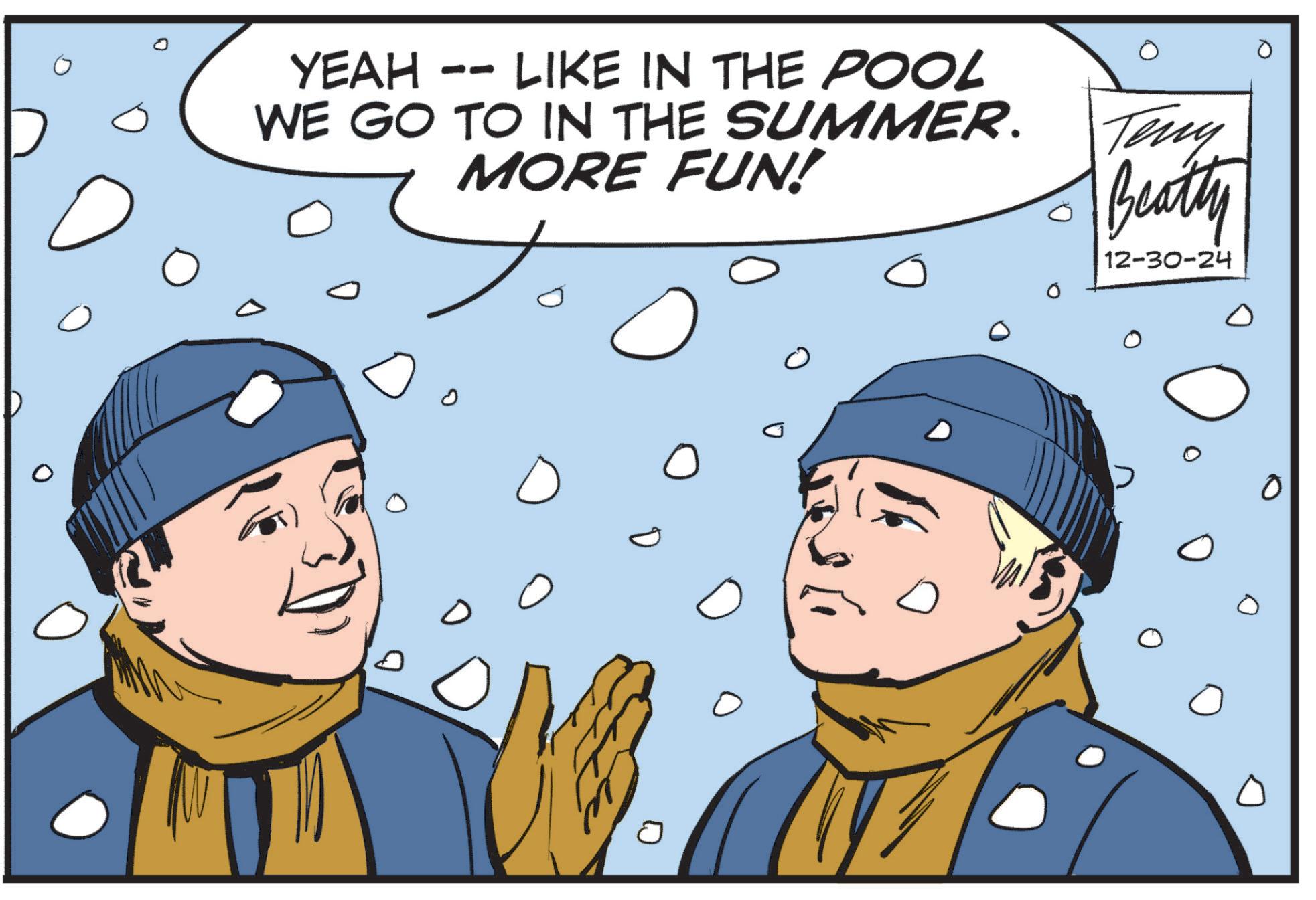 Pleased OCR: YEAH -- LIKE IN THE POOL WE GO TO IN THE SUMMER. MORE FUN! Teny Beatty 12-30-24 0 YEAH -- LIKE IN THE POOL WE GO TO IN THE SUMMER . MORE FUN ! Teny Beatty 12-30-24 0