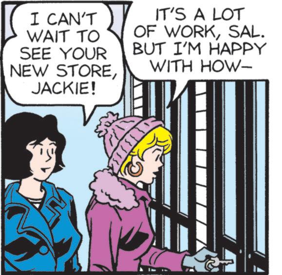 Fictional character OCR: I CAN'T WAIT TO IT'S A LOT OF WORKSAL. BUT I'M HAPPY SEE YOUR NEW STOREJACKIE! WITH HOW- 13115 I CAN'T WAIT TO IT'S A LOT OF WORKSAL . BUT I'M HAPPY SEE YOUR NEW STOREJACKIE ! WITH HOW- 13115